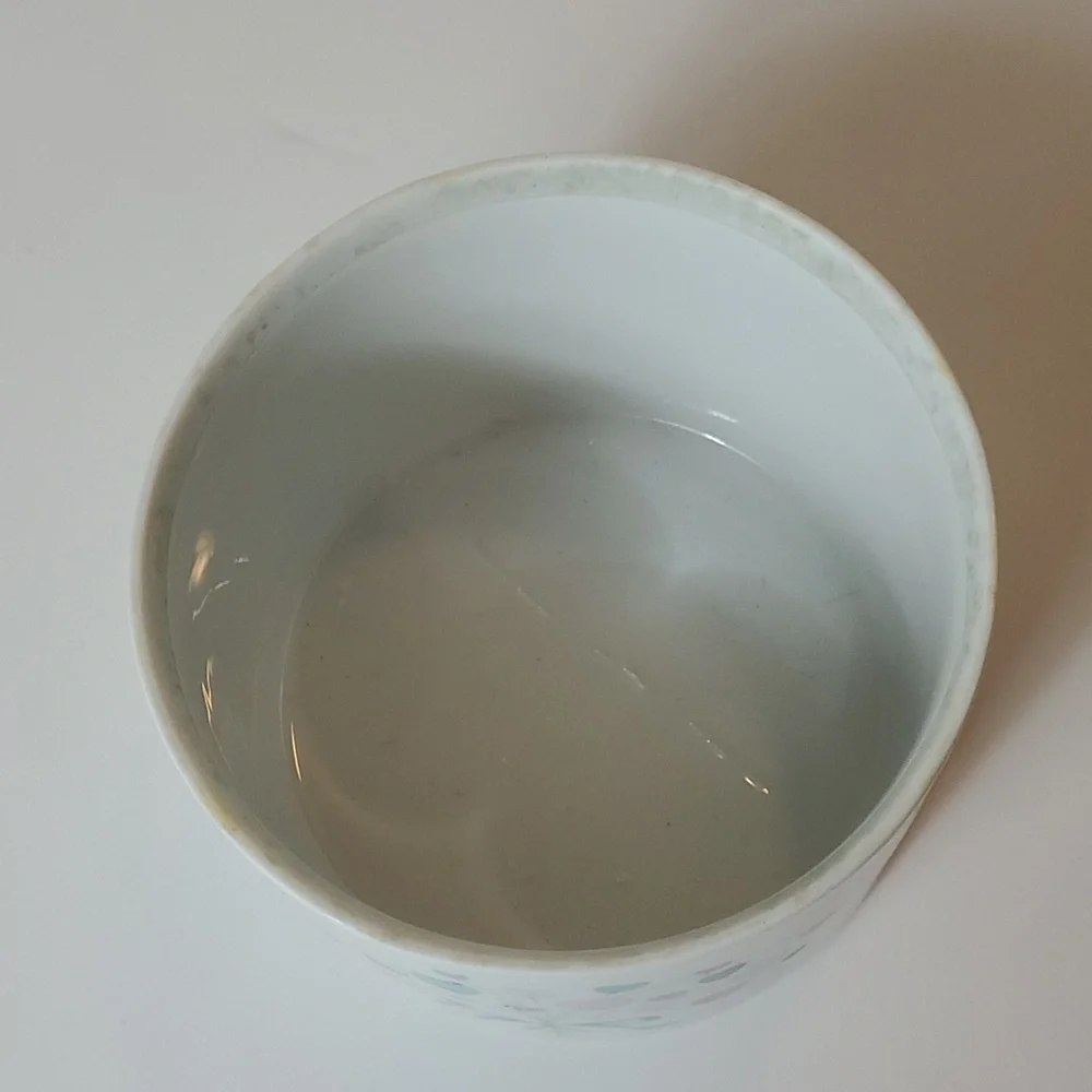 Glass white with hearts dish with lid